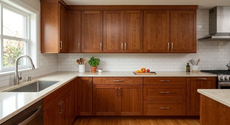Cherry Cabinet Refacing in Indianapolis, IN