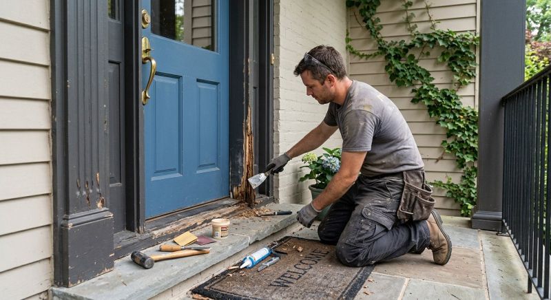 Exterior Door Trim Repair in Conroe, TX