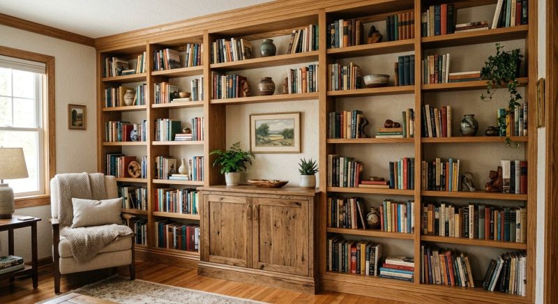 Custom Bookshelves Installation in Charlotte, NC