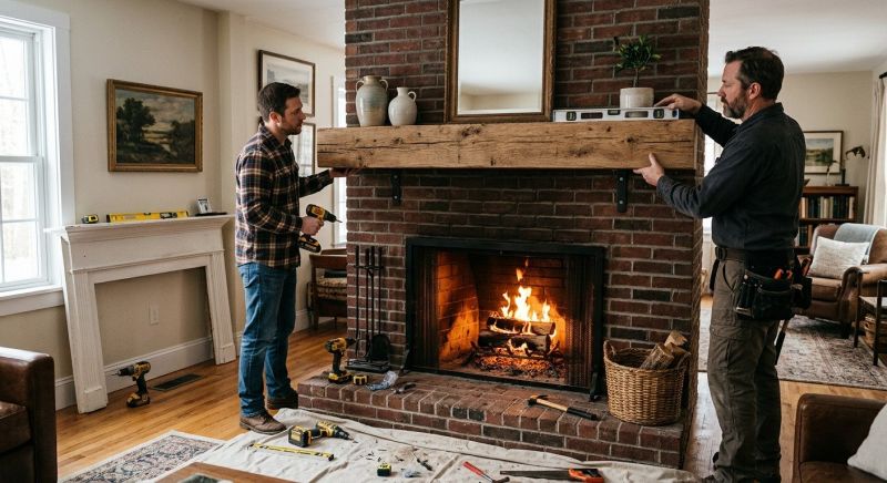 Fireplace Mantel Installation in Wilmington, NC