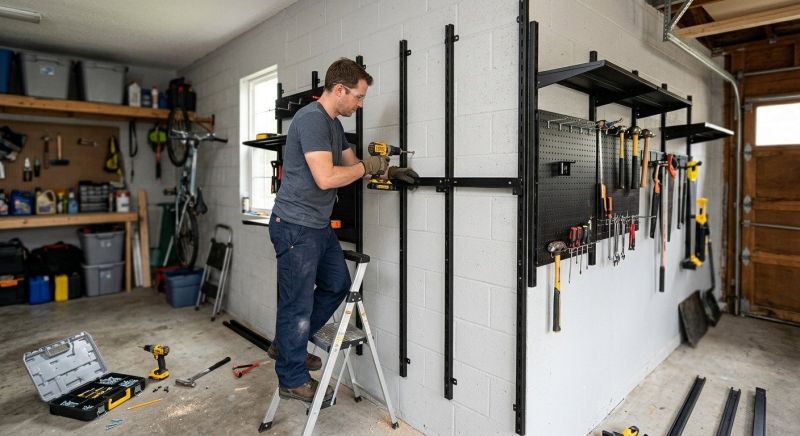Garage Tool Rack Installation in Raleigh, NC
