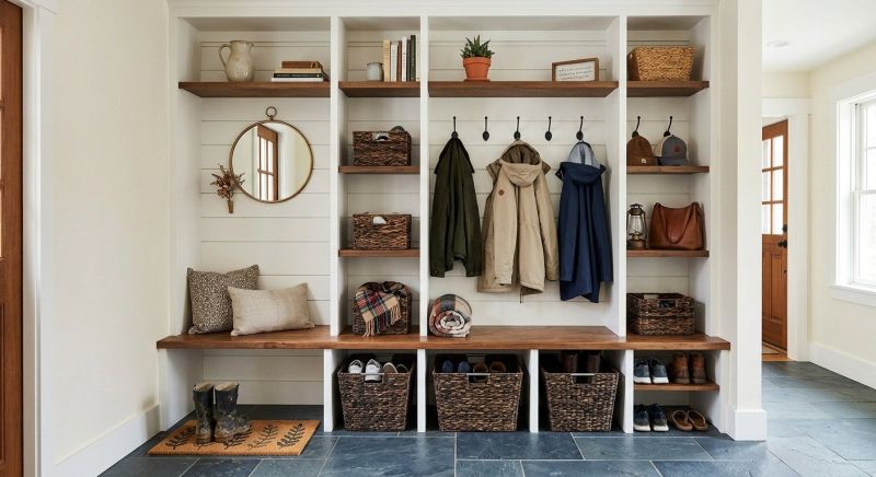 Mudroom Shelving Installation in Charlotte, NC