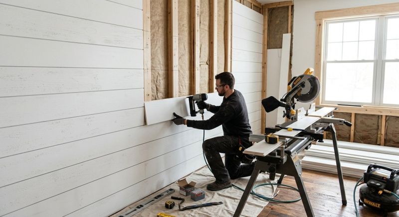 Wall Shiplapping in Wilmington, NC